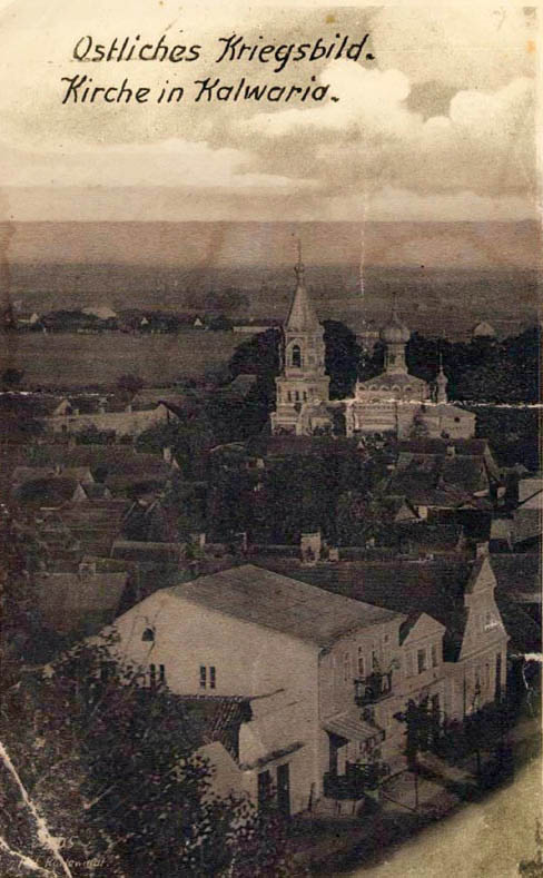 Kalvarija 1914 miesto vaizdas iš Bažnyčios bošto