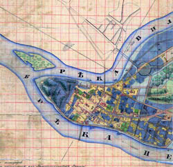 Kaunas city plan 1847