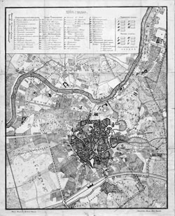 Plan city Vilnius (Wilno) 1840