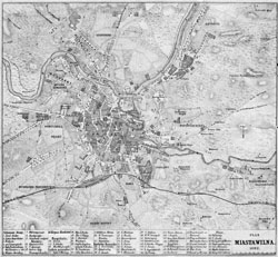 Plan of city Vilnius 1862