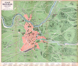 Vilniaus miesto planas 1890. Plan miasta Wilna