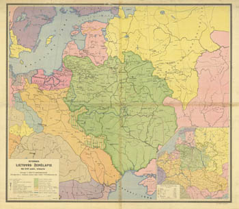 Карта Великого Княжества Литовского