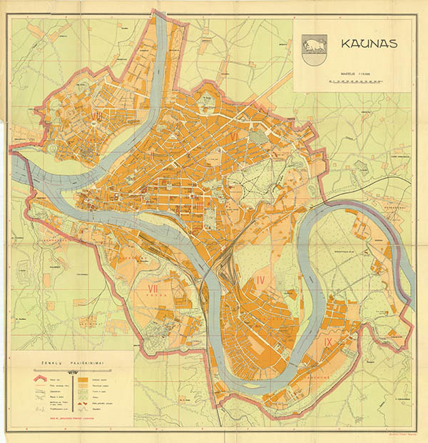 Kauno miesto planas 1935