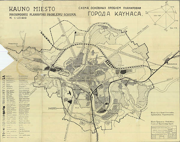 Kauno miesto planas 1945