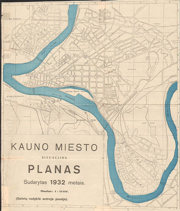 Kauno miesto planas 1932