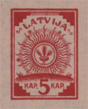 Latviškas pašto ženklas 1918