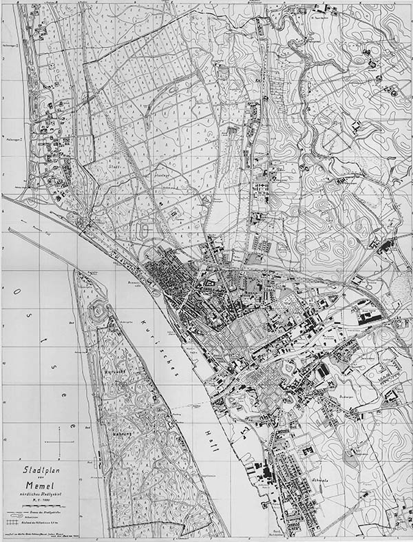 Stadtplan von Memel