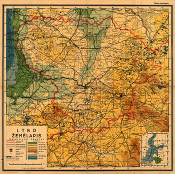 Lietuvos TSR žemėlapis