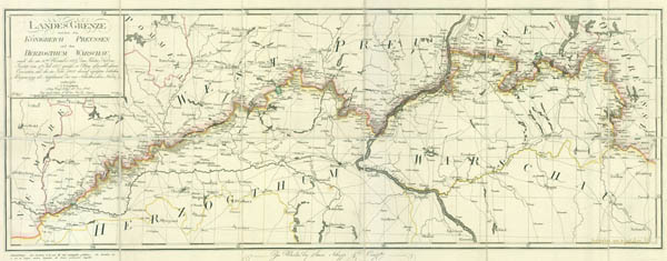 Border map between Prussia and Poland