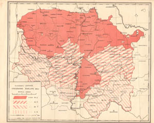 Карта этнографической Литвы