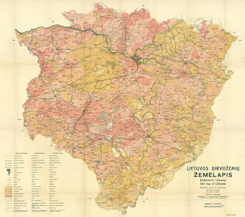 Map of Soil of Lithuania