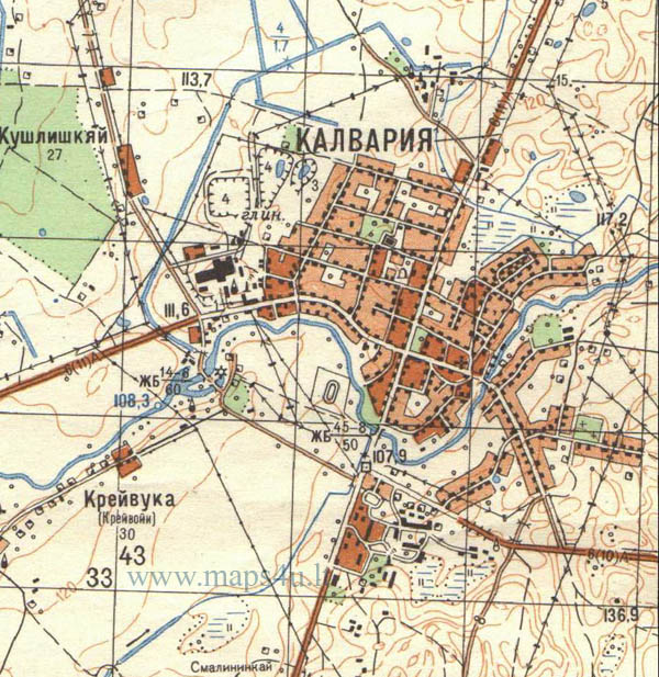 Kalvarijos žemėlapis