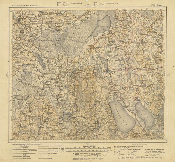 Немецкая карта Первой мировой войны