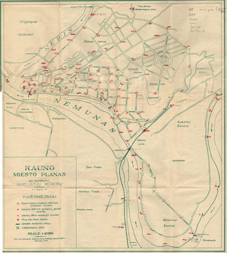 Kauno miesto planas 1925