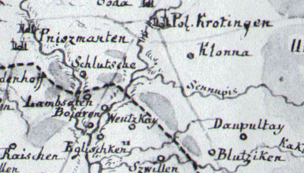  Map of East Prussia and Lithuania
