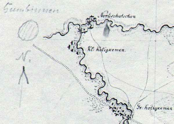 Map of Gumbinnen 1780