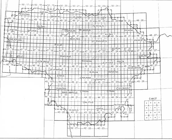 1:25000 sovietinis žemėlapis