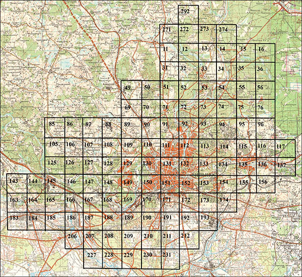 Vilnius map 1:5000