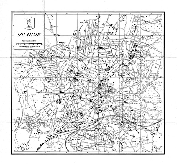 План города Вильнюс 1:12500