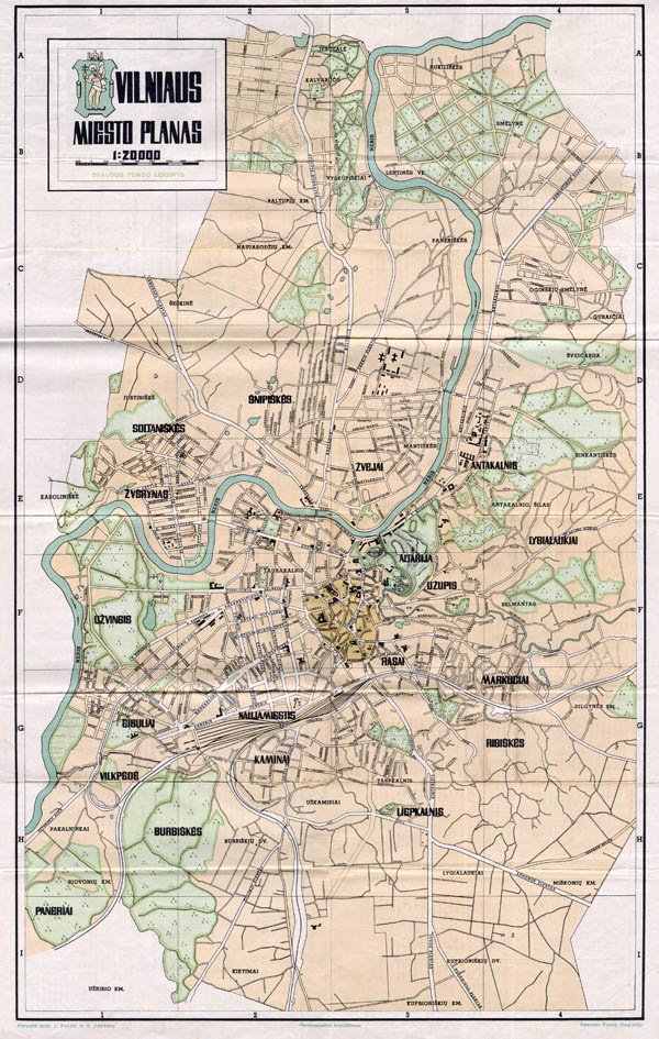 Vilniaus miesto planas 1940