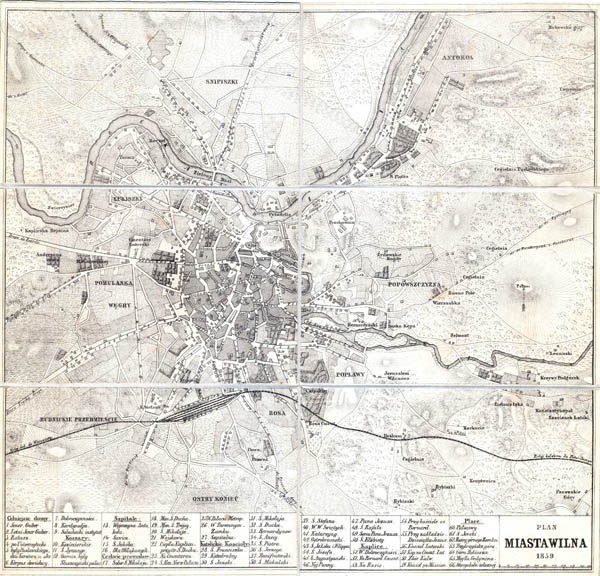 Plan miasta Wilna 1859