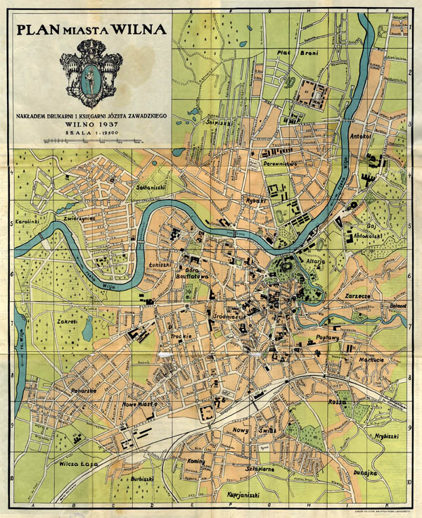 Plan miasta Wilna 1937