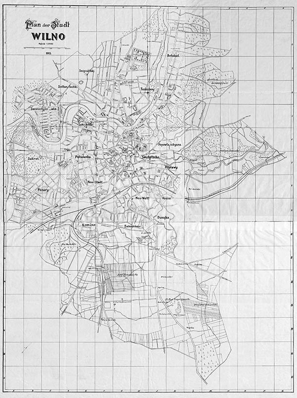 Plan der Stadt Wilno