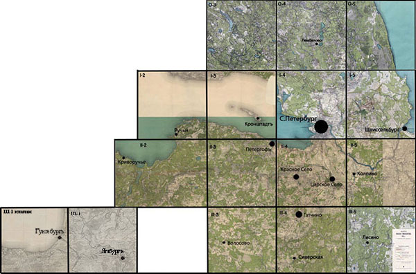 2 vesrt maps on area of exercises near St.Petersburg