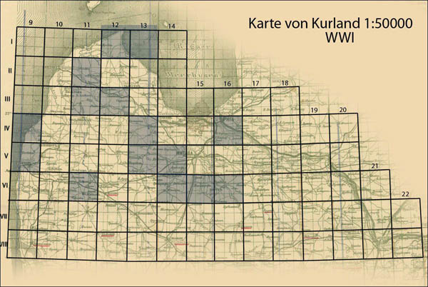 Karte von Kurland 1:50000