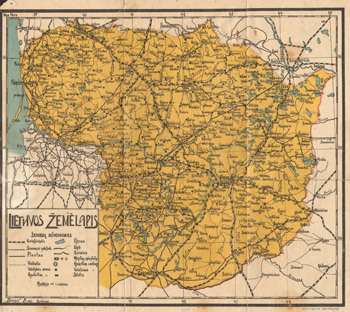 Lietuvos žemėlapis 1920