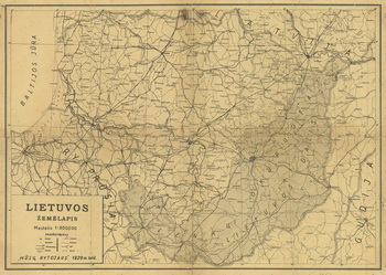 Lietuvos žemėlapis 1929